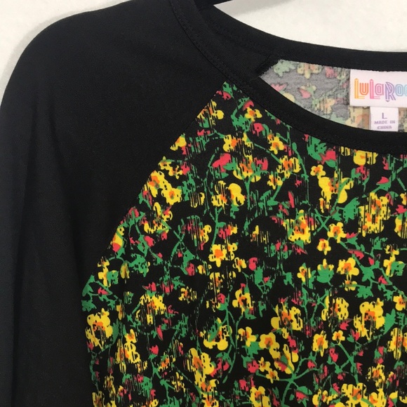 NWT! LuLaRoe Randy Raglan Baseball Tee Shirt Large - Picture 3 of 8